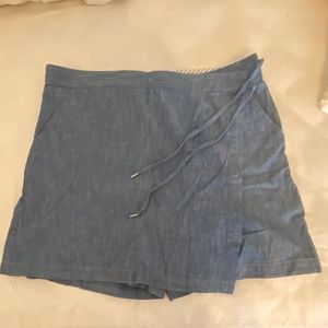 Brooks Brother chambray wrap skort